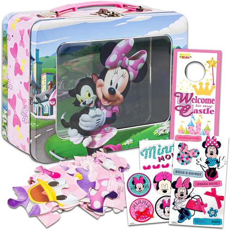 minnie metal lunch box|Classic Disney Minnie Mouse Tin Lunch Box Puzzle .